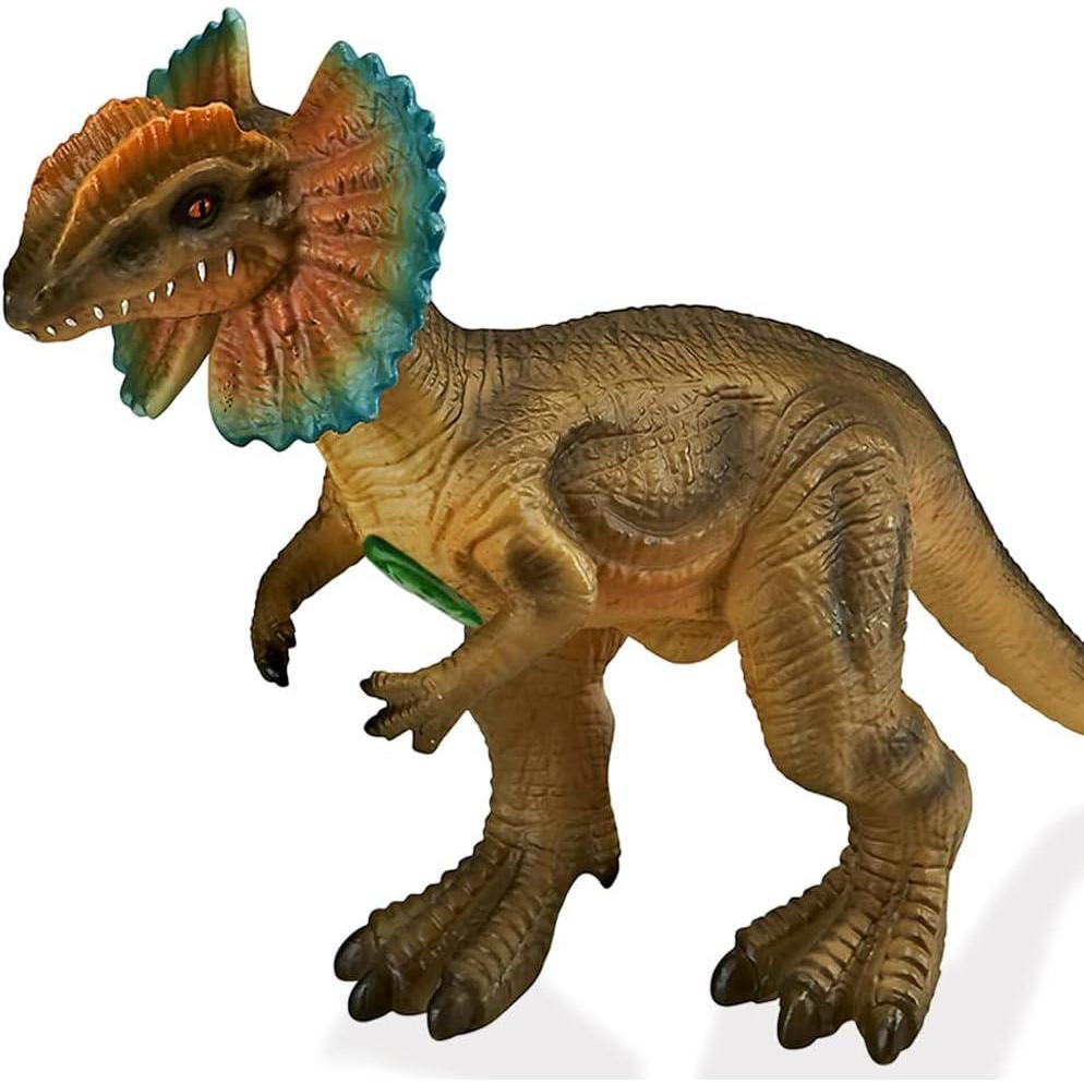 imageArtCreativity Dilophosaurus Dinosaur Toy  Soft Touch Roaring Sounds Free Standing Great for Imaginative Play