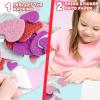 ArtCreativity 126+ Pcs Valentine’s Day Heart Doilies Card Crafts for Kids – Valentine Day Crafts for Classroom Parties – Valentines Craft Supplies Kits with Heart Doilies and Glitter Foam Stickers