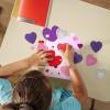 ArtCreativity 126+ Pcs Valentine’s Day Heart Doilies Card Crafts for Kids – Valentine Day Crafts for Classroom Parties – Valentines Craft Supplies Kits with Heart Doilies and Glitter Foam Stickers