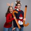 ArtCreativity 2 Pieces Large Inflatable Cane Prop – 35 Inches, Brown & Black Inflatable Kids Toy Canes, Over The Hill Party Supplies, 40th, 50th, 60th Birthday Decorations, 100 Days of School Costume