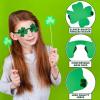 ArtCreativity 24 PCS St Patrick’s Day Shamrock Glasses – Saint Patricks Day Accessories with UV400 Protection for Irish Costume Party, Photo Props, Parade, Party Favors – Green Clover Sunglasses