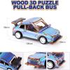 ArtCreativity 3D Puzzle Car Toy (Fire Truck) – Wooden Car Building Kit for Kids – STEM Wood Building Kit with Pullback Mechanism – Wooden Puzzle Model Car Kit – STEM Projects for Teens(Car)