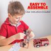 ArtCreativity 3D Puzzle Car Toy (Fire Truck) – Wooden Car Building Kit for Kids – STEM Wood Building Kit with Pullback Mechanism – Wooden Puzzle Model Car Kit – STEM Projects for Teens(Fire Truck)