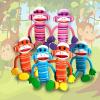 ArtCreativity 4 Inch Bendable Sock Monkey Toys – Set of 12 – Flexible Plastic – Birthday Party Favors for Boys and Girls – Stress Relief Fidget Toys for Kids