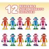 ArtCreativity 4 Inch Bendable Sock Monkey Toys – Set of 12 – Flexible Plastic – Birthday Party Favors for Boys and Girls – Stress Relief Fidget Toys for Kids