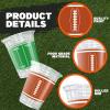 ArtCreativity 50 Pcs 16oz Football Party Cups – Football Theme Cups Party Supplies for Tailgates – Football Disposable Plastic Drink Supplies – 2 Designs for Sports Birthday Party Table Decorations