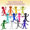 ArtCreativity Bendable Alien Figures (Set of 12) Bendable Alien Toys for Kids, Alien Party Favors for Boys and Girls, Stress Relief Fidget Toys for Kids, Goodie Bag Stuffers, and Pinata Fillers
