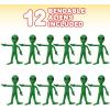 ArtCreativity Bendable Alien Figures, (Set of 12) Flexible Men, Birthday Party Favors for Boys and Girls, Stress Relief Fidget Toys for Kids and Adults, Goody Bag Stuffers, Piñata Fillers