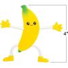 ArtCreativity Bendable Banana Figures, Set of 12 Fruit Shaped Bendy Figurines, Stress Relief Fidget Toys for Kids, Birthday Party Favors, Easter Basket Stuffers, Piñata Fillers for Boys and Girls