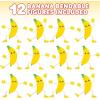 ArtCreativity Bendable Banana Figures, Set of 12 Fruit Shaped Bendy Figurines, Stress Relief Fidget Toys for Kids, Birthday Party Favors, Easter Basket Stuffers, Piñata Fillers for Boys and Girls