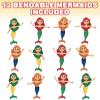 ArtCreativity Bendable Mermaid Figures (Set of 12) Bendable Toys for Kids, Mermaid Party Favors for Boys & Girls, Stress Relief Fidget Toys for Kids, Goodie Bag Stuffers, and Pinata Fillers