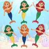 ArtCreativity Bendable Mermaid Figures (Set of 12) Bendable Toys for Kids, Mermaid Party Favors for Boys & Girls, Stress Relief Fidget Toys for Kids, Goodie Bag Stuffers, and Pinata Fillers