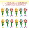 ArtCreativity Bendable Mermaid Figures, Set of 12 Flexible Magical Figurines, Stress Relief Fidget Toys for Kids, Birthday Party Favors, Goodie Bag Stuffers, Piñata Fillers for Boys and Girls