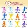 ArtCreativity Bendable Smile Figures – 12 Smiley Face Flexible Toys for Kids & Adults, Party Favors, Goody Bag Stuffers, Easter Basket & Piñata Fillers