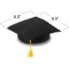 ArtCreativity Black Graduation Caps for Kids, Pack of 12, Child-Size Grad Hats for Preschool, Kindergarten Boys, Girls, Children, Comfortable Felt Graduation Caps with Yellow Tassels