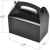 ArtCreativity Black Treat Boxes for Candy, Cookies and Party Favors – Pack of 12 Cookie Boxes, Cute Cardboard Boxes with Handles for Birthday Party Favors, Holiday Goodies