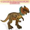 ArtCreativity Dilophosaurus Dinosaur Toy – Soft Touch, Roaring Sounds, Free Standing, Great for Imaginative Play