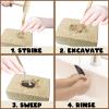 ArtCreativity Dino Teeth Dig and Discover Excavation Kit for Kids, Includes Triceratops and Spinosaurus Toy Fossil Teeth with 2 Digging Tools, Interactive Dinosaur Gifts for Boys and Girls(Alberlosaurus and Carcharodolosaurus (2 Teeth))