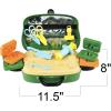 ArtCreativity Dinosaur Theme Modeling Clay Playset on Wheels, Play Dough Activity Kit with 10 Dinosaur Molding Accessories, 8 Dough Colors, & Travel Case, Safe & Non-Toxic for Kids, Great Gift Idea
