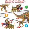 ArtCreativity Ejection Dinosaur Gun, Light Up Dinosaur Toy Blaster with 20 Bullets and Roaring Sound for Boys and Girls, Best for Kids 3+