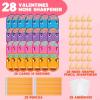 ArtCreativity Funny Nose Pencil Sharpener with Valentines Cards – Set of 28 – Classroom Novelty Gag Prize with 28 Pencils, Glue, I Pick You Nose Designs – Kids Birthday Party Favor and Art Supplies
