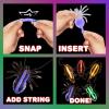 ArtCreativity Glow in The Dark Bugs and Critters – 40 PC Fake Bug Set – Includes 10 Fake Critters, 20 Glowsticks, and 10 Lanyard Strings – Glowing Toy Insects – Glow in The Dark Toys for Party Favors