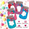 ArtCreativity Mason Jar Valentines Cards – Set of 50 – Kids Valentine Candy Jar Cards with 50 Plastic Bags and Glue – DIY Classroom Gifts Exchange Cards for Boys and Girls – School Party Favors
