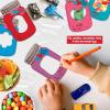 ArtCreativity Mason Jar Valentines Cards – Set of 50 – Kids Valentine Candy Jar Cards with 50 Plastic Bags and Glue – DIY Classroom Gifts Exchange Cards for Boys and Girls – School Party Favors