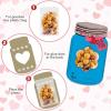 ArtCreativity Mason Jar Valentines Cards – Set of 50 – Kids Valentine Candy Jar Cards with 50 Plastic Bags and Glue – DIY Classroom Gifts Exchange Cards for Boys and Girls – School Party Favors