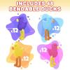 ArtCreativity Mini Bendable Duckies, Set of 48, Fidget Ducky Toys for Kids in 4 Vibrant Colors, Fidget Toys for Kids for Stress Relief, Great as Carnival Birthday Party Favors and Pinata Stuffers