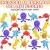 ArtCreativity Sea Animal Toys Mini Bendable, Set of 48, Sea Creatures Toys for Kids in 5 Assorted Designs Plastic Animals, Great as Aquatic Ocean Animals Figures Birthday Party Favors, Pinata Stuffers