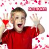 ArtCreativity Sticky Heart Strings – Set of 48 – Heart Sticky Slap Hands Toy with Smiley Face – Heart Shaped Sticky Fidget Toys for Kids Party Favors Bulk – Rewards and Prizes for Kids Classroom