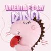 ArtCreativity Valentine’s Day Plush Dino Stuffed Animal – 12 Inches Tall – Light Pink Cute Dinosaurs Plush with Red Heart – Pink Dinosaur Plushie – Valentine’s Day Gifts for Her