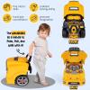 Car Engine Toy for Kids – Play School Bus Motor Mechanic Set for Kids – Complete Interactive Truck Engine with Tools, Nuts, Bolts – Take Apart Toy with Rotating Jack, Working Headlights, Car Alarm