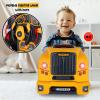 Car Engine Toy for Kids – Play School Bus Motor Mechanic Set for Kids – Complete Interactive Truck Engine with Tools, Nuts, Bolts – Take Apart Toy with Rotating Jack, Working Headlights, Car Alarm