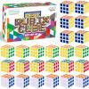 48 Pack Mini Rubix Cube Set – Bulk Ultra Portable Fidget Cubes for Kids and Adults – 3D Puzzle for Fidgeting, Stress Relief, and Learning – Mini Puzzle Party Favors