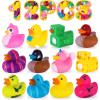 ArtCreativity 100 Rubber Ducks for Jeep Ducking, Fun Rubber Duckies in Bulk for Jeeps, Jeep Ducks, Bathtub Toys, Carnival Prizes & Birthday Party Favors for Kids, 17 Unique Designs(12 Pack)