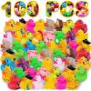 ArtCreativity 100 Rubber Ducks for Jeep Ducking, Fun Rubber Duckies in Bulk for Jeeps, Jeep Ducks, Bathtub Toys, Carnival Prizes & Birthday Party Favors for Kids, 17 Unique Designs(100 Pack)
