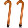 ArtCreativity 2 Pieces Large Inflatable Cane Prop – 35 Inches, Brown & Black Inflatable Kids Toy Canes, Over The Hill Party Supplies, 40th, 50th, 60th Birthday Decorations, 100 Days of School Costume