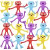 ArtCreativity 48 Pcs Robot Toys, Bendable Figure Toys for Kids 3-5 in 4 Vibrant Colors, Robot Party Favors, Toy Robots for Toddler, Great for Birthday Party Favors, Goodie Bag Stuffer Pinata Filler
