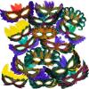 ArtCreativity Assorted Feather Mardi Gras Masks, Pack of 25, Feathered Masquerade Mardi Gras Party Favors, Supplies, and Decorations, Carnival Masquerade Costume Party Accessories for Kids and Adults