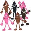 ArtCreativity Bendable Poop Toys – Set of 12 Flexible Poop Figures for Kids, Silly Stress Relief Fidget Toys, Funny Party Decorations, Goody Bag Stuffers, and Piñata Fillers
