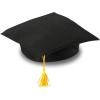 ArtCreativity Black Graduation Caps for Kids, Pack of 12, Child-Size Grad Hats for Preschool, Kindergarten Boys, Girls, Children, Comfortable Felt Graduation Caps with Yellow Tassels