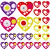 ArtCreativity Heart Shaped Spirographs – Set of 24 – Spiral Arts and Craft Set with Stencils & Geometry Gears for Kids & Adults – Drawing Design Art Toy Kit – Children Art Supplies