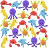 ArtCreativity Sea Animal Toys Mini Bendable, Set of 48, Sea Creatures Toys for Kids in 5 Assorted Designs Plastic Animals, Great as Aquatic Ocean Animals Figures Birthday Party Favors, Pinata Stuffers