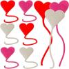 ArtCreativity Sticky Heart Strings – Set of 48 – Heart Sticky Slap Hands Toy with Smiley Face – Heart Shaped Sticky Fidget Toys for Kids Party Favors Bulk – Rewards and Prizes for Kids Classroom