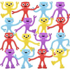 ArtCreativity 48 Pcs Robot Toys, Bendable Figure Toys for Kids 3-5 in 4 Vibrant Colors, Robot Party Favors, Toy Robots for Toddler, Great for Birthday Party Favors, Goodie Bag Stuffer Pinata Filler
