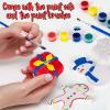 ArtCreativity Christmas Ceramic Painting Kit for Kids – 6 Ceramic Figures, 2 Paint Sets, and 2 Brushes – DIY Christmas Painting Crafts for Toddlers 3 4 5 6 7 8 – Kids’ Paint Activity Set