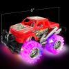 ArtCreativity Light Up Monster Trucks for Boys and Girls, 4-Pack Toy Truck Set, Monster Trucks for Boys 3 4 5 6 7 8 Years Old, Toddler Monster Truck Toys, Light Up Trucks