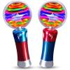 ArtCreativity 7.5 Inch Light Up Magic Ball Toy Wands for Kids, Set of 2, Flashing LED Wands for Boys and Girls, Thrilling Spinning Light Show, Batteries Included, Fun Gift or Birthday Party Favor